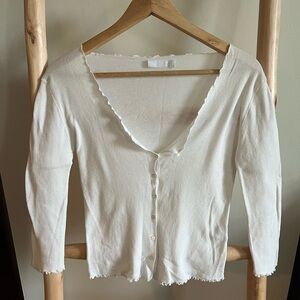 Prada cotton 3/4 sleeve cardigan